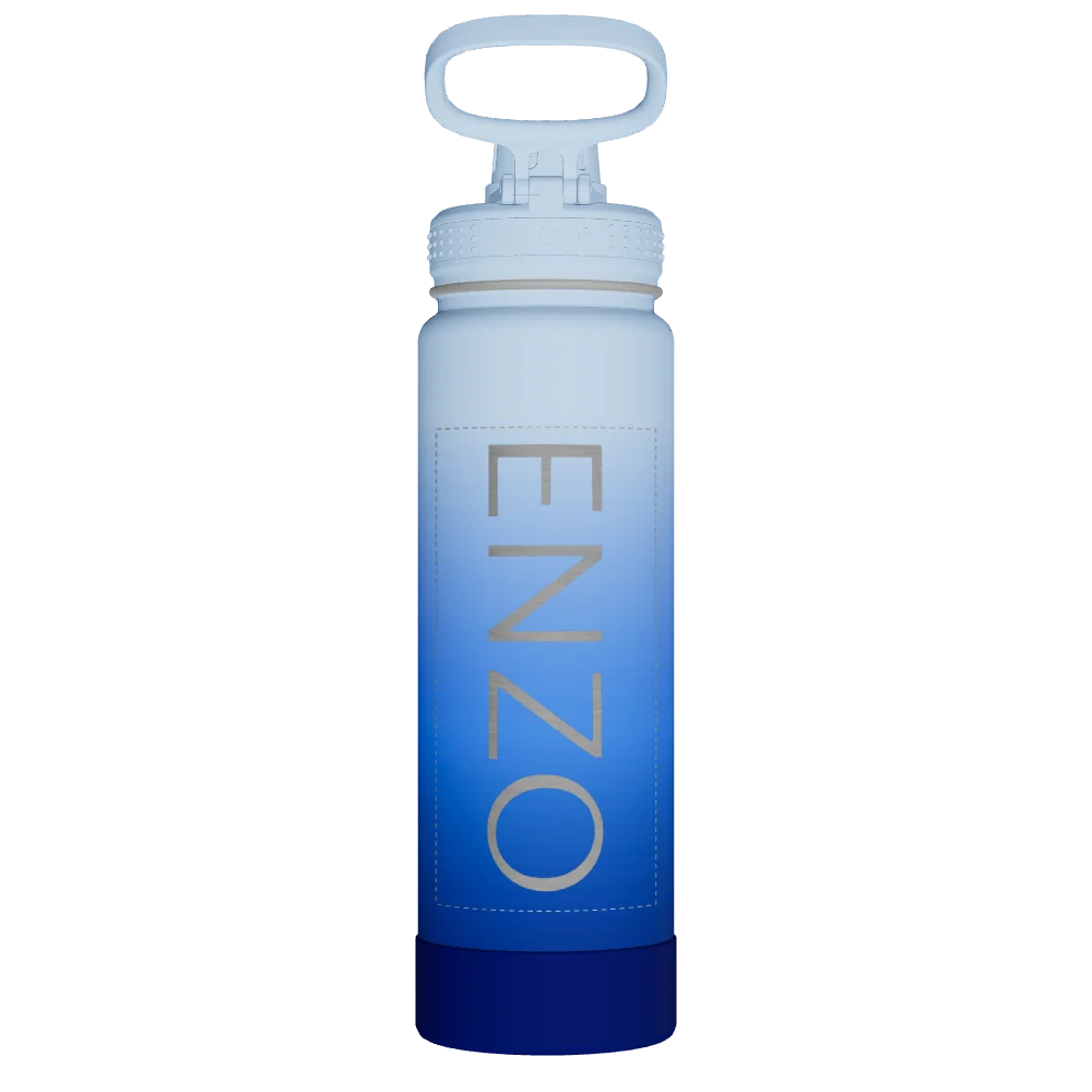 Takeya Actives Water Bottle With Spout Lid - 24oz Pacific Blue - Model 51396-TAKEYA-ACTIVES-WATER-BOTTLE-WITH-SPOUT-LID-CUSTOMIZED-424-24OZ-PACIFIC-BLUE