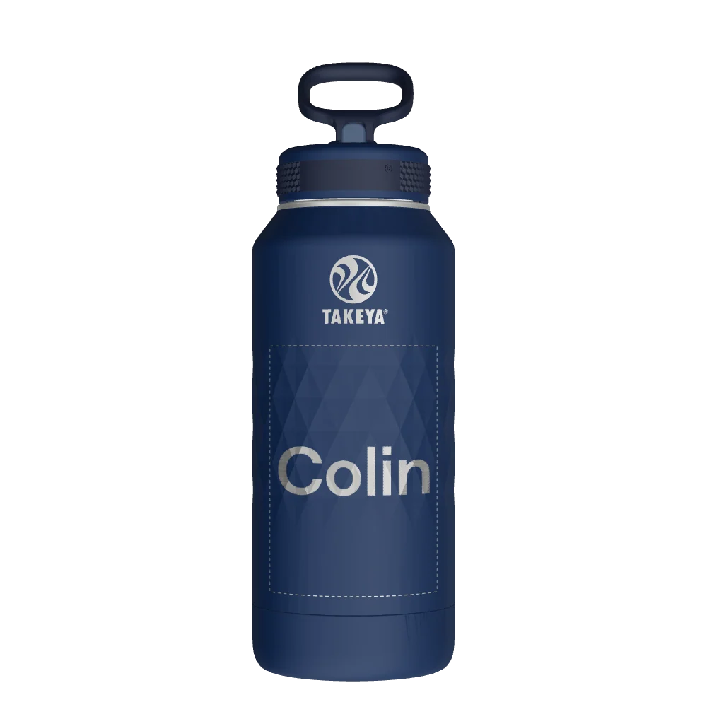 Takeya Sport Water Bottle - 32oz Indigo Straw - Model 51340-TAKEYA-SPORT-WATER-BOTTLE-CUSTOMIZED-340-32OZ-INDIGO-STRAW