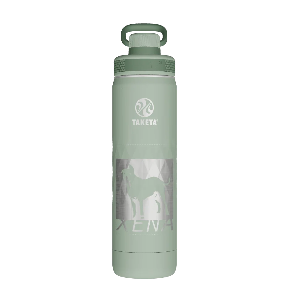 Takeya Sport Water Bottle - 22oz Eucalyptus Spout - Model 51318-TAKEYA-SPORT-WATER-BOTTLE-CUSTOMIZED-107-22OZ-EUCALYPTUS-SPOUT