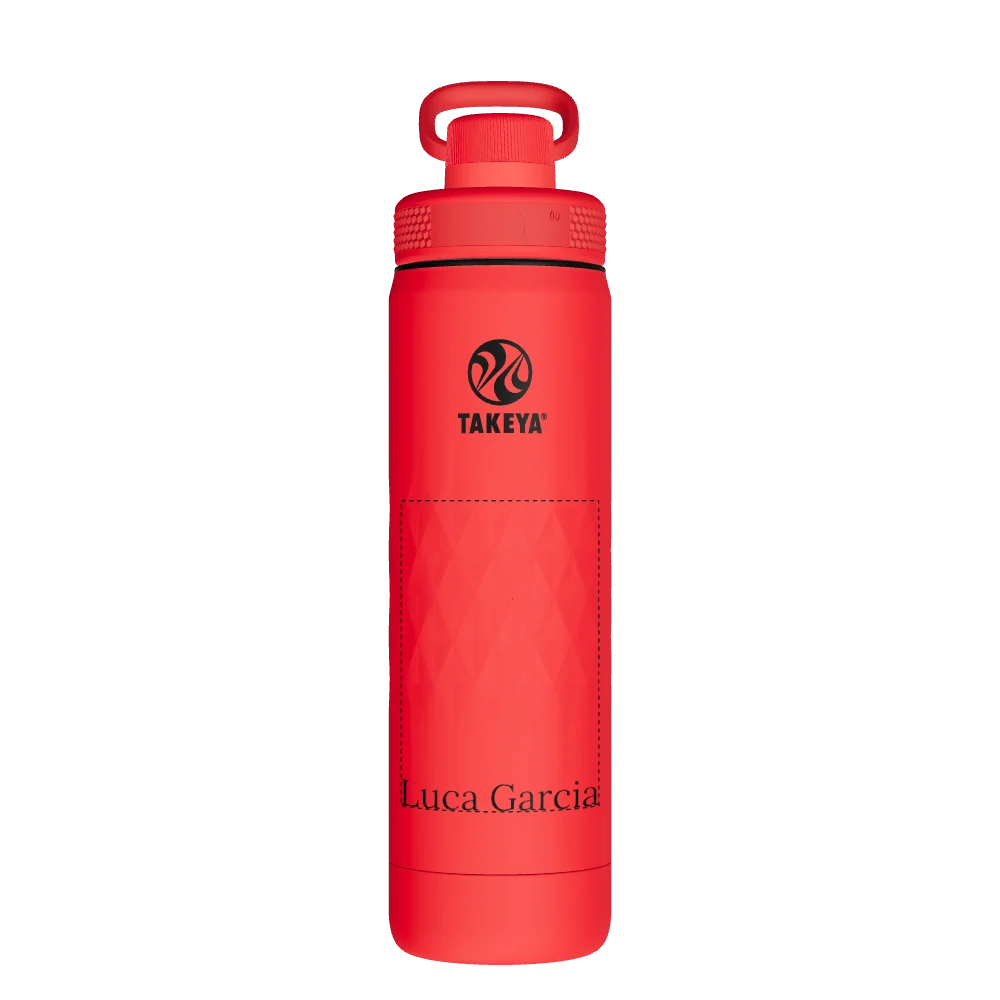 Takeya Sport Water Bottle - 22oz Crimson Spout - Model 51317-TAKEYA-SPORT-WATER-BOTTLE-CUSTOMIZED-280-22OZ-CRIMSON-SPOUT