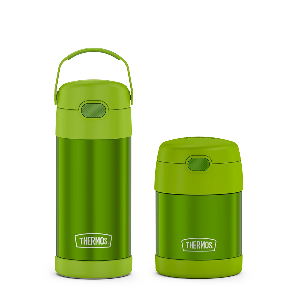 THERMOS 12oz FUNtainer® Water Bottle & 10oz Food Jar Bundle - Lime