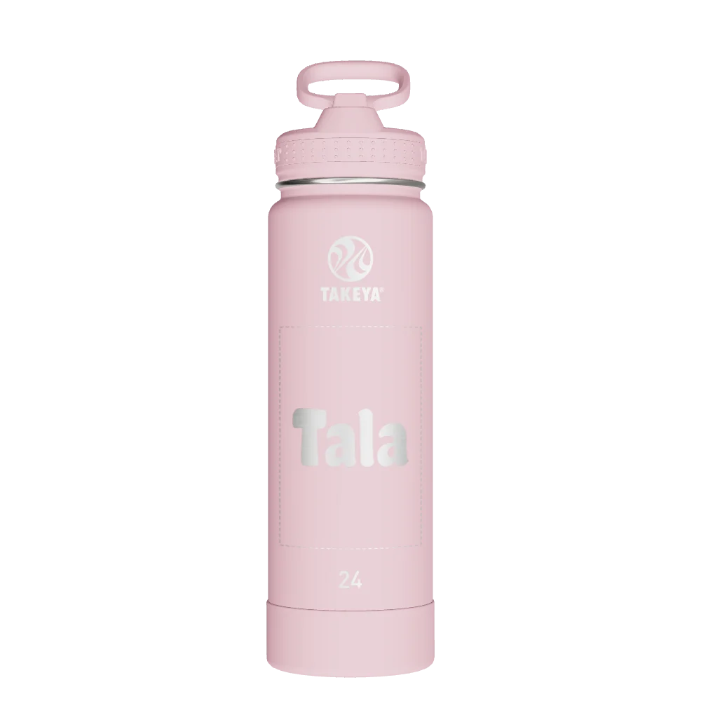 Takeya Actives Water Bottle With Straw Lid - 24oz Blush - Model 51221-TAKEYA-ACTIVES-WATER-BOTTLE-WITH-STRAW-LID-CUSTOMIZED-72-24OZ-BLUSH