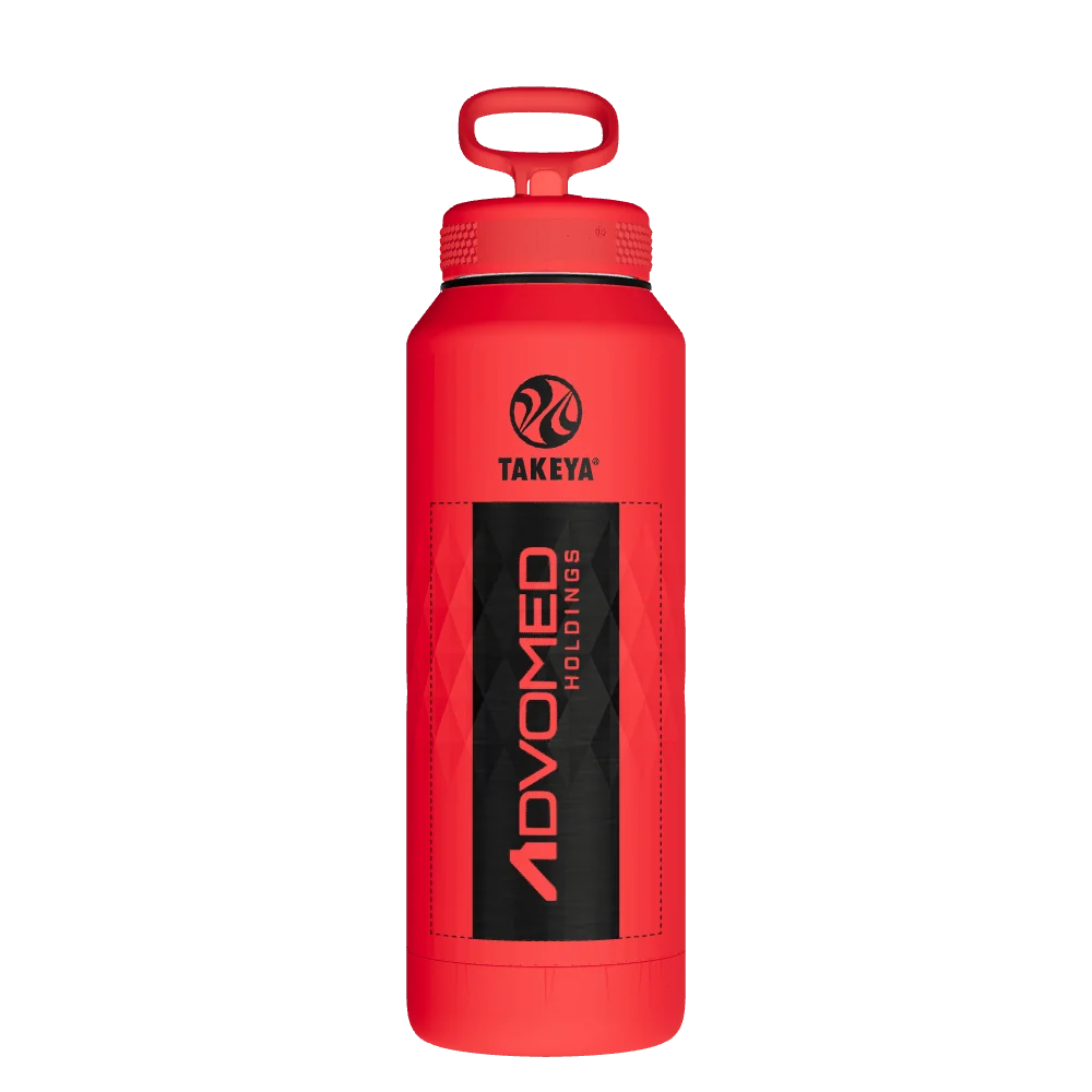 Takeya Sport Water Bottle - 40oz Crimson Straw