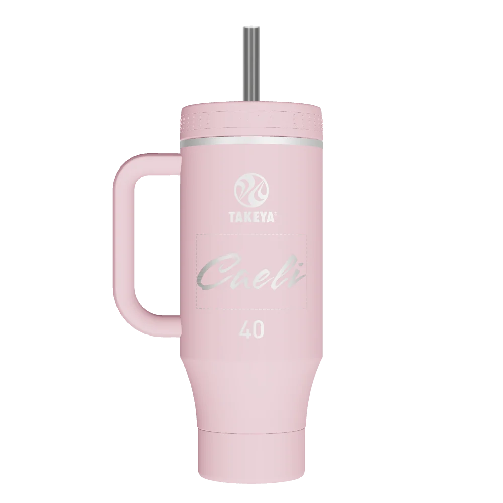Takeya Straw Tumbler With Handle - 40oz Blush