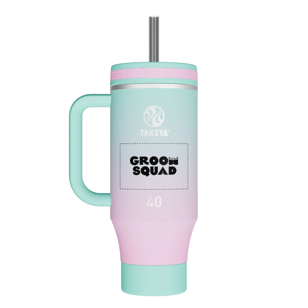 Takeya Straw Tumbler With Handle - 40oz Ombre Dream - Model 52478-TAKEYA-STRAW-TUMBLER-WITH-HANDLE-CUSTOMIZED-18-40OZ-OMBRE-DREAM
