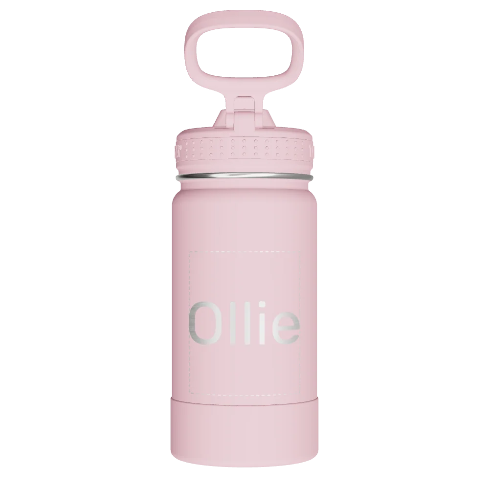 Takeya Actives Kids Water Bottle With Straw Lid - 14oz Blush - Model 51141-TAKEYA-ACTIVES-KIDS-WATER-BOTTLE-WITH-STRAW-LID-CUSTOMIZED-14-14OZ-BLUSH