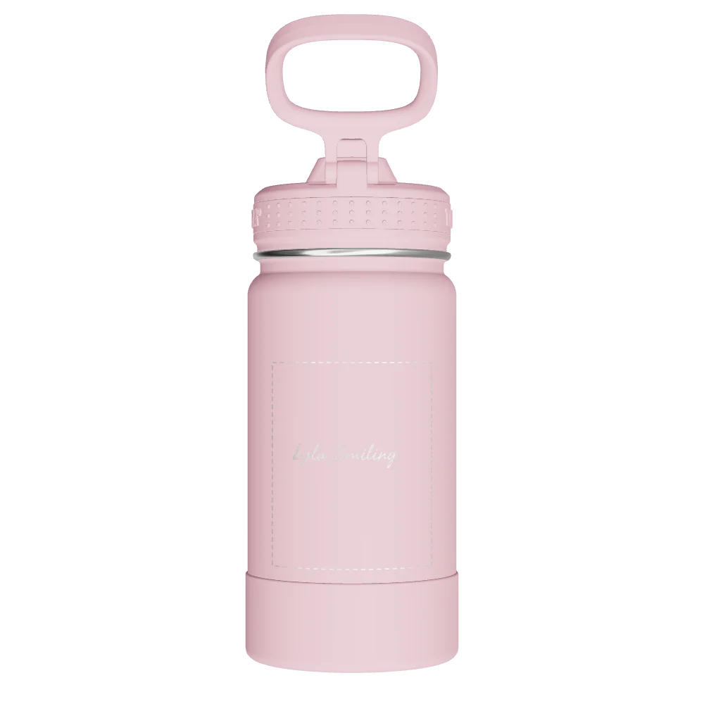 Takeya Actives Kids Water Bottle With Straw Lid - 14oz Blush - Model 51141-TAKEYA-ACTIVES-KIDS-WATER-BOTTLE-WITH-STRAW-LID-CUSTOMIZED-95-14OZ-BLUSH