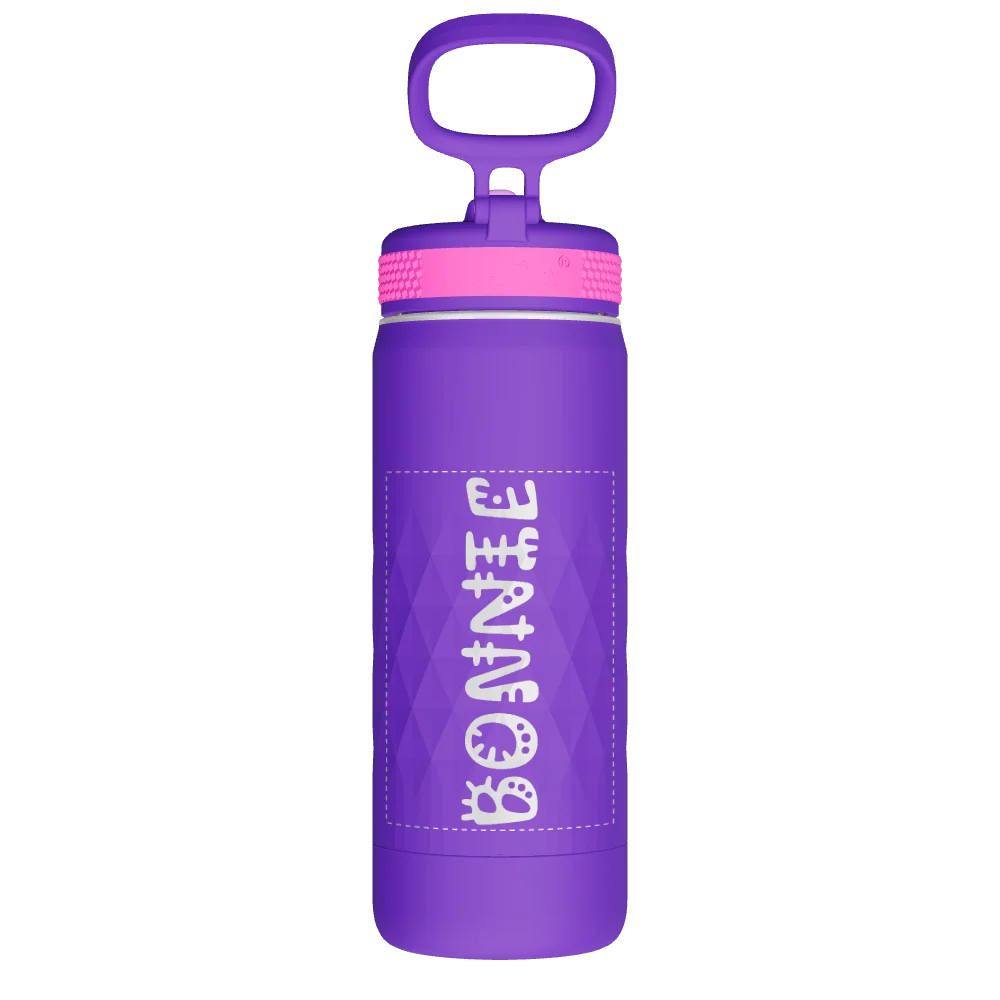 Takeya Kids Sport Water Bottle With Straw Lid - 18oz Grape Blaze - Model 51895-TAKEYA-KIDS-SPORT-WATER-BOTTLE-WITH-STRAW-LID-CUSTOMIZED-39-18OZ-GRAPE-BLAZE