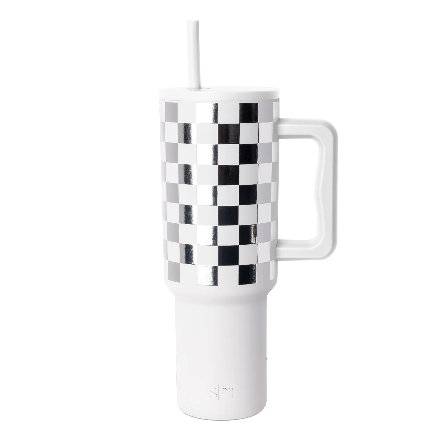 Simple Modern Trek Tumbler - 40oz Silver Bell Checkmate