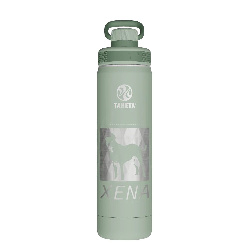 Takeya Sport Water Bottle - 22oz Eucalyptus Spout - Model 51318-TAKEYA-SPORT-WATER-BOTTLE-CUSTOMIZED-105-22OZ-EUCALYPTUS-SPOUT