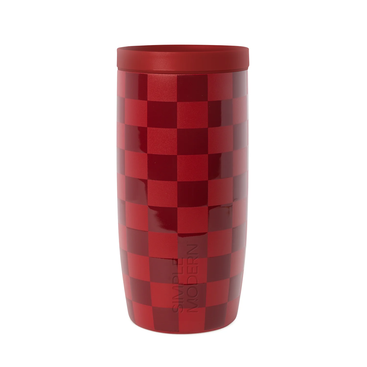 Simple Modern Voyager Tumbler - Signature - 16oz Red Cottage Checkmate