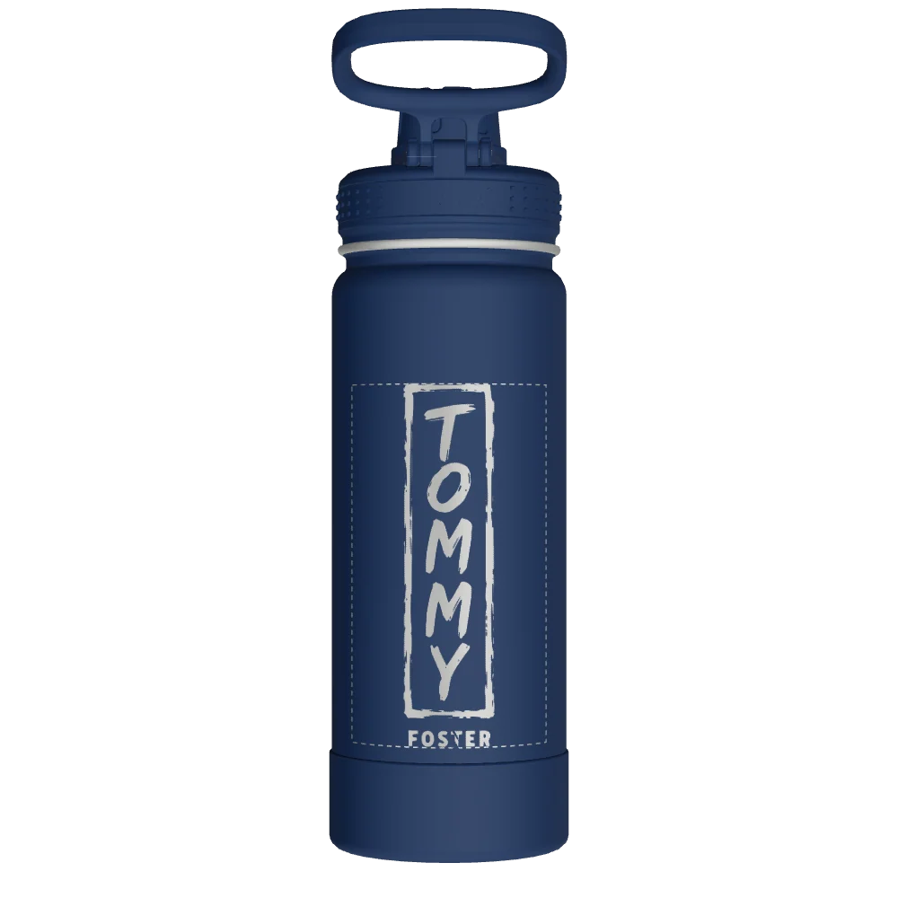 Takeya Actives Water Bottle With Spout Lid - 18oz Midnight - Model 51064-TAKEYA-ACTIVES-WATER-BOTTLE-WITH-SPOUT-LID-CUSTOMIZED-310-18OZ-MIDNIGHT