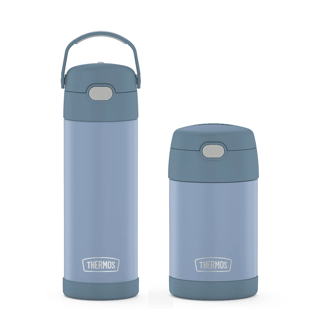 THERMOS 16oz FUNtainer® Water Bottle & Food Jar Bundle - Denim
