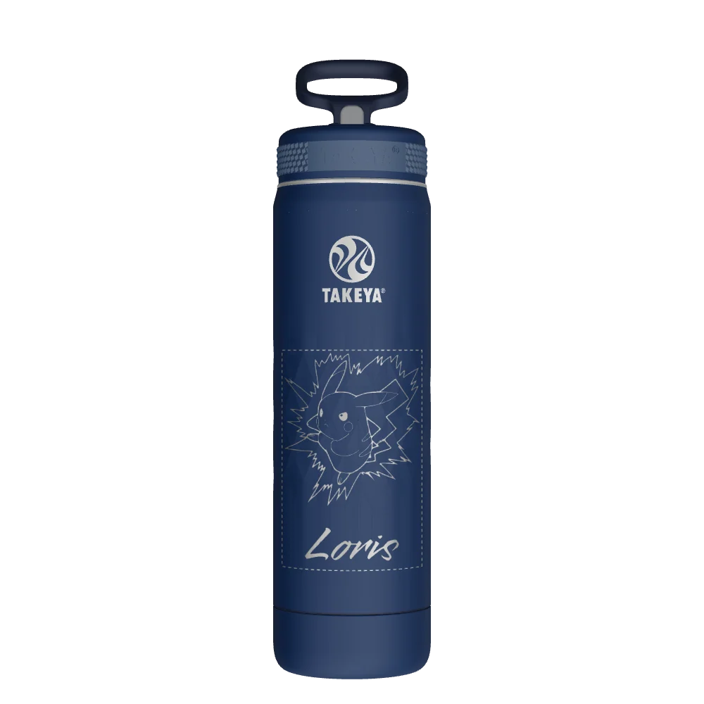 Takeya Sport Water Bottle - 22oz Indigo Straw - Model 51324-TAKEYA-SPORT-WATER-BOTTLE-CUSTOMIZED-101-22OZ-INDIGO-STRAW
