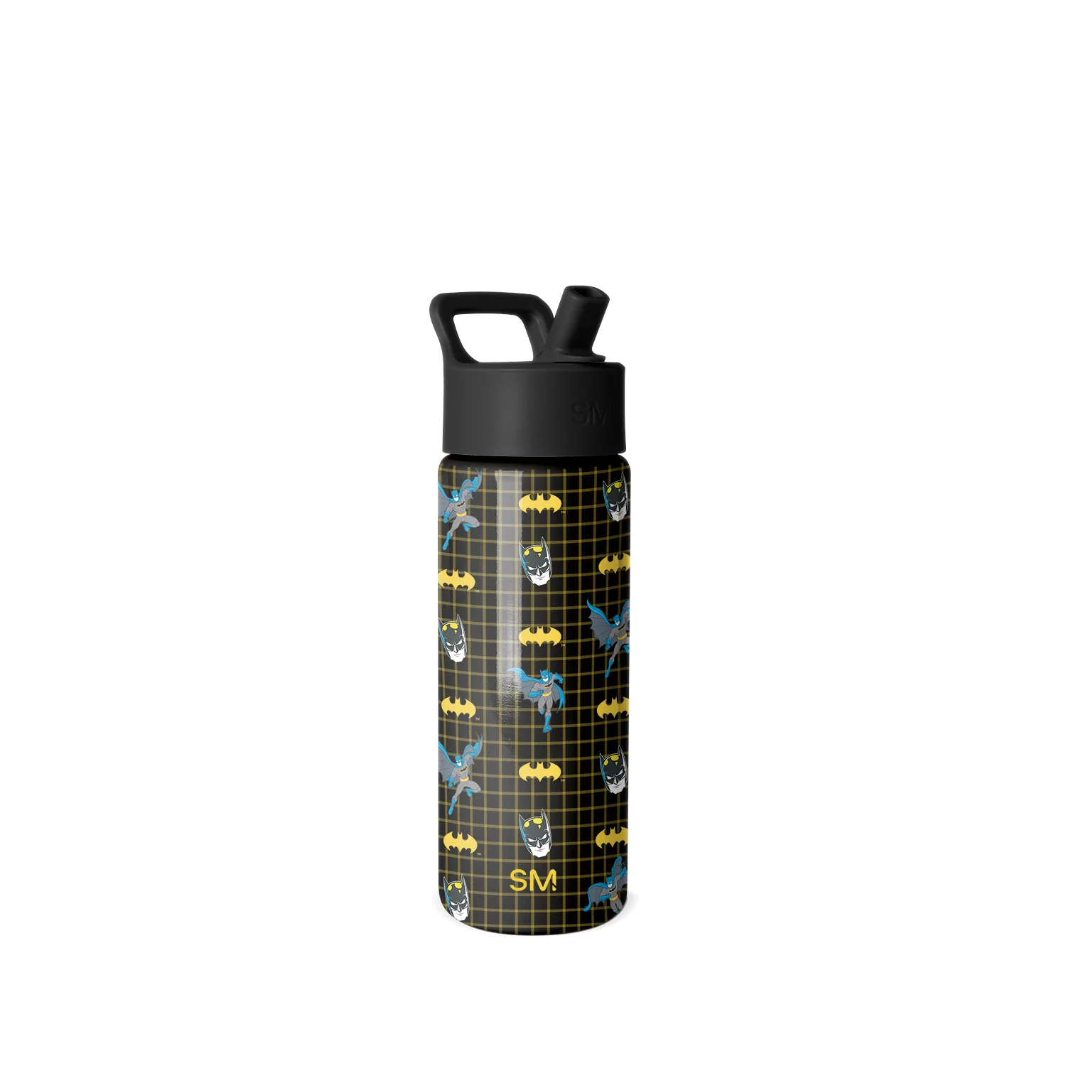 Simple Modern Summit Kids Water Bottle with Straw Lid - 18oz Batman Icons