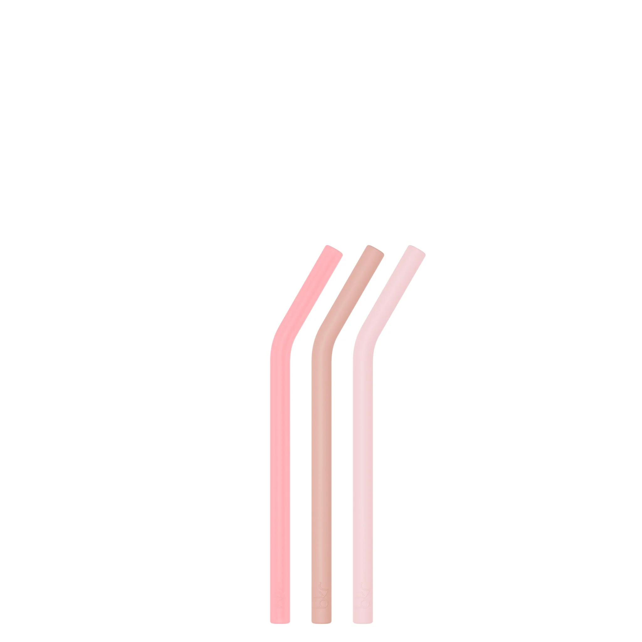 bkr CHAMPAGNE PINKS TEENY BOTTLE STRAWS 250ML (8 OZ) SET OF THREE