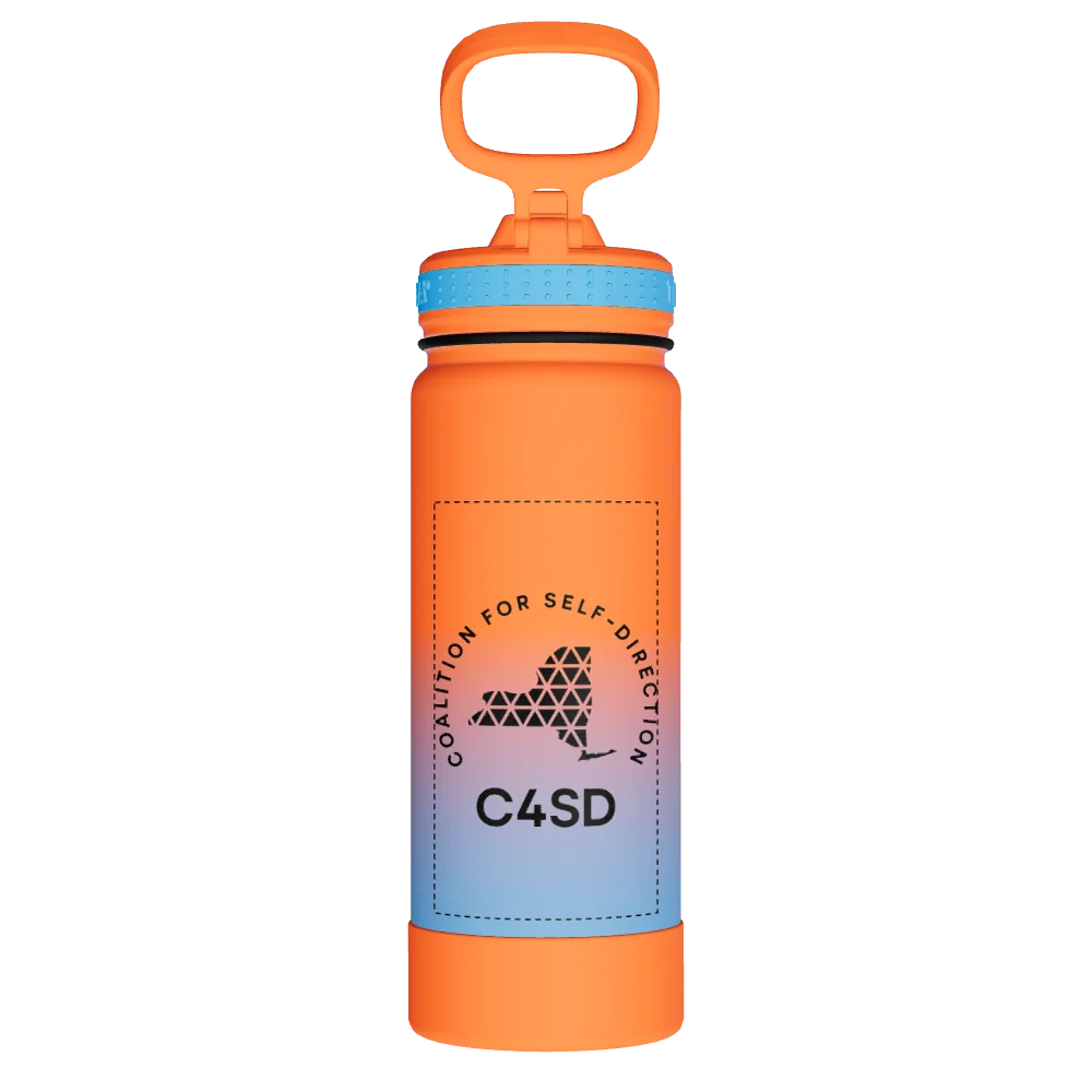Takeya Actives Water Bottle With Straw Lid - 18oz Ombre Awestruck - Model 51393-TAKEYA-ACTIVES-WATER-BOTTLE-WITH-STRAW-LID-CUSTOMIZED-44-18OZ-OMBRE-AWESTRUCK