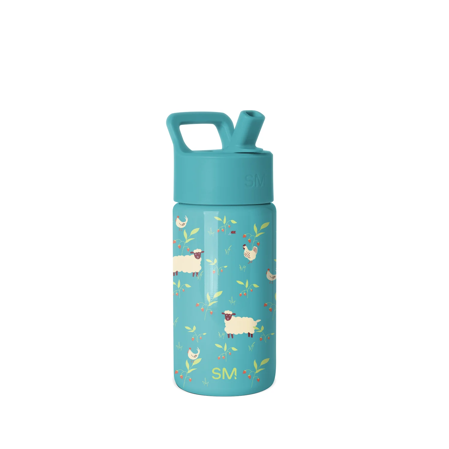Simple Modern Summit Kids Water Bottle with Straw Lid - 14oz Sheeps & Strawberries