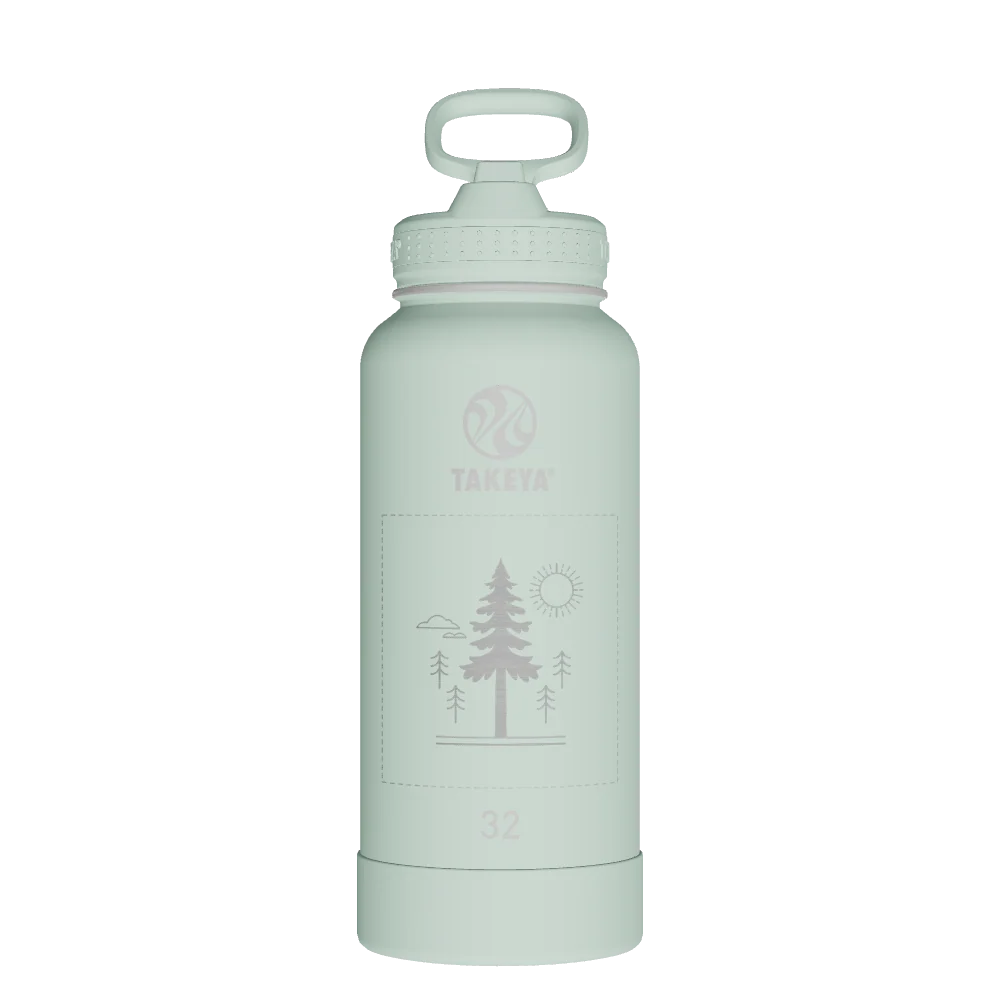 Takeya Actives Water Bottle With Straw Lid - 32oz Fresh Mint