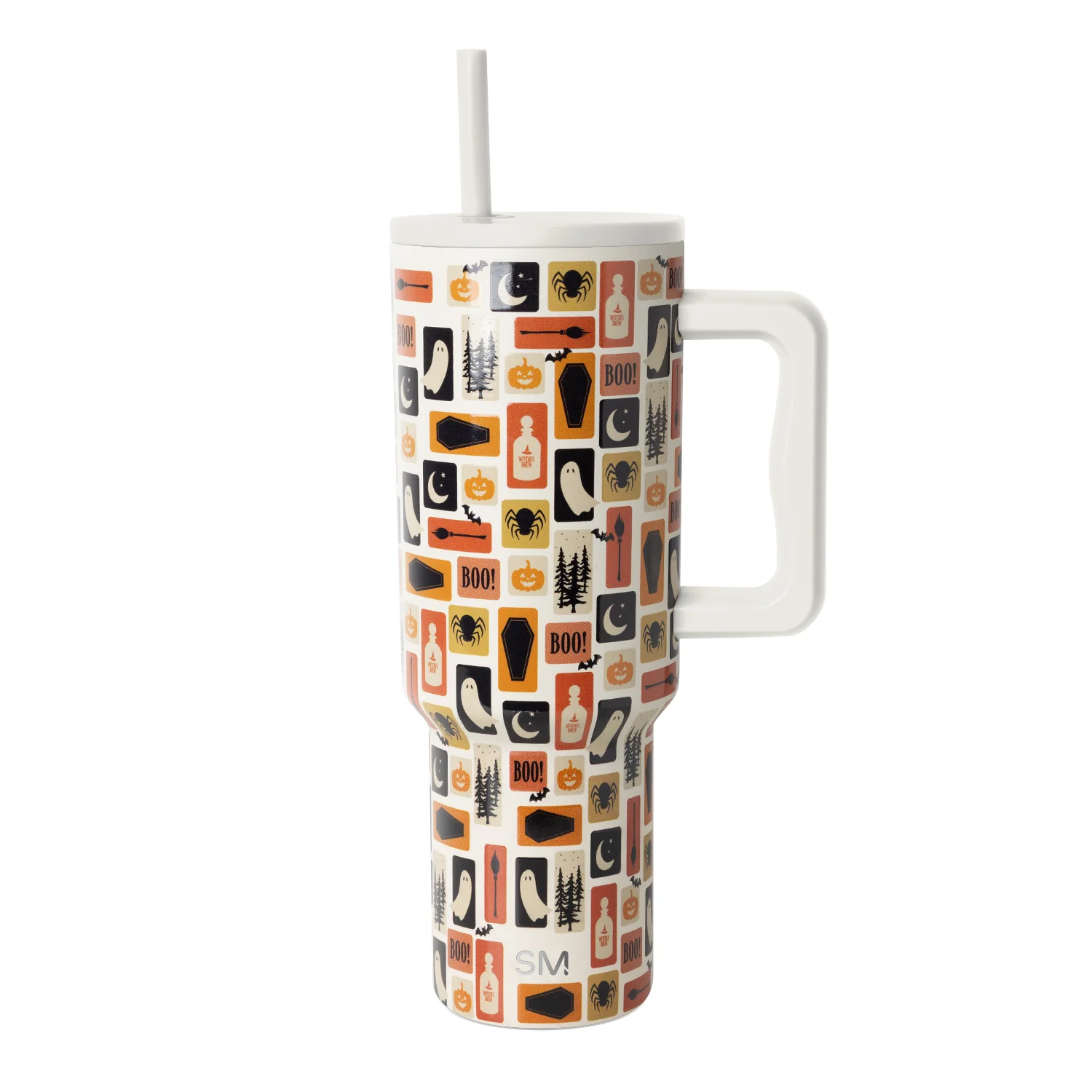 Simple Modern Trek Tumbler - 40oz Spooky Stamps on Cream