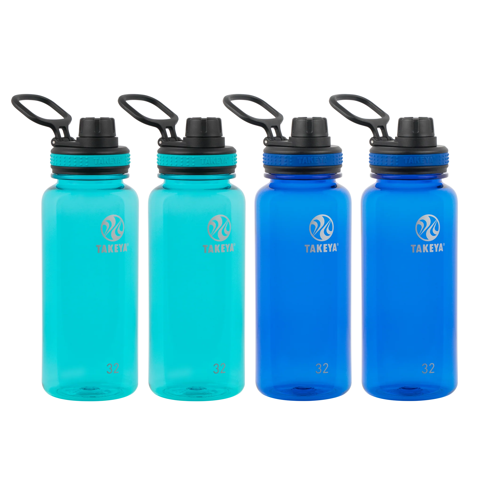 Takeya Tritan Water Bottle With Spout Lid (4 Pack)