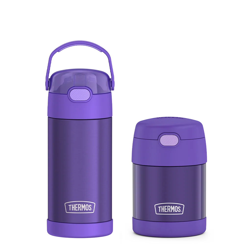 THERMOS 12oz FUNtainer® Water Bottle & 10oz Food Jar Bundle - Purple