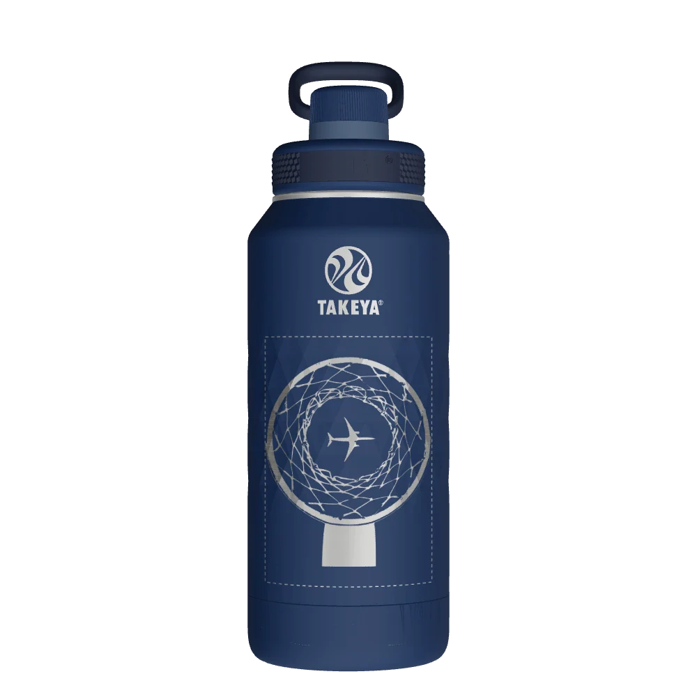 Takeya Sport Water Bottle - 32oz Indigo Spout - Model 51332-TAKEYA-SPORT-WATER-BOTTLE-CUSTOMIZED-205-32OZ-INDIGO-SPOUT