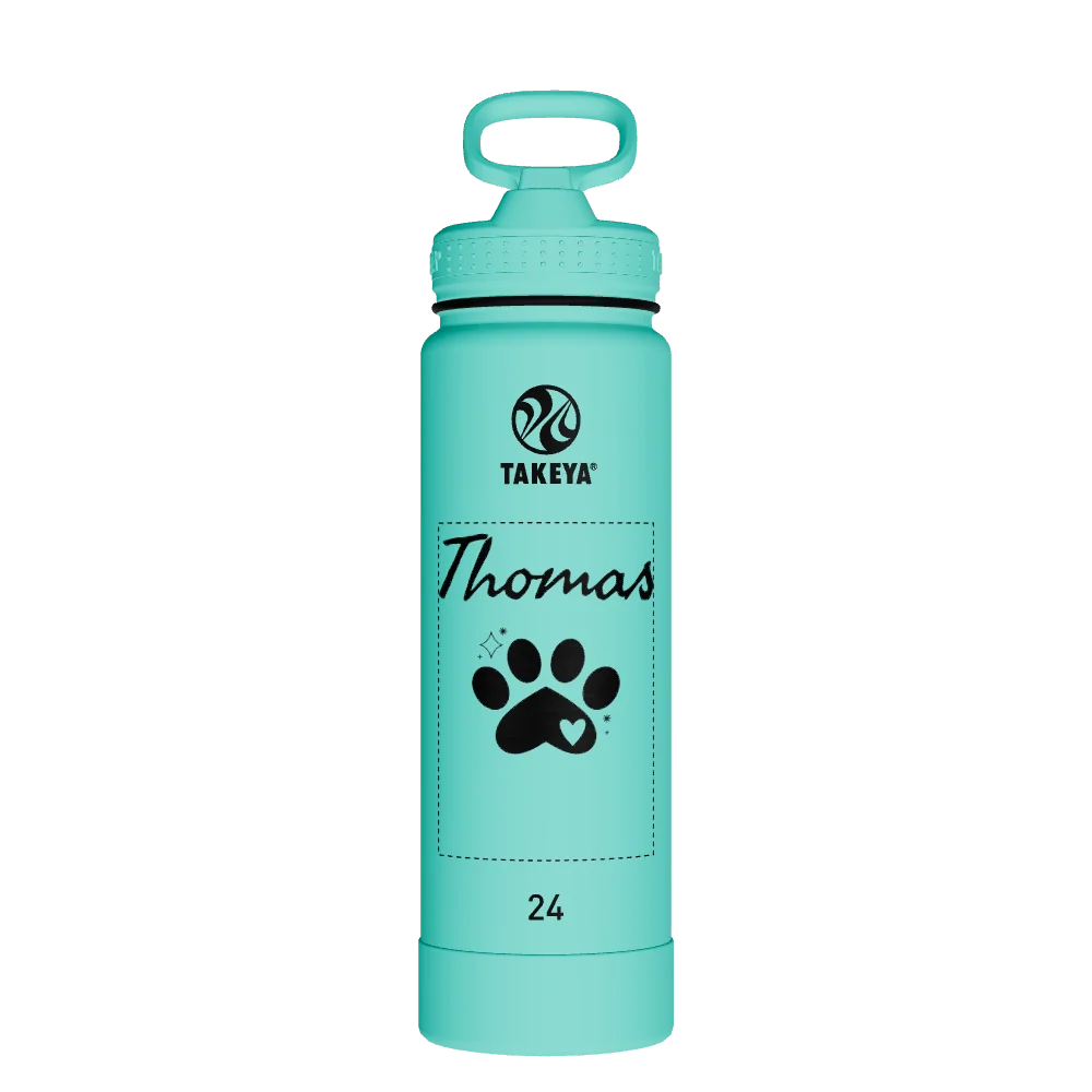 Takeya Actives Water Bottle With Straw Lid - 24oz Teal - Model 51223-TAKEYA-ACTIVES-WATER-BOTTLE-WITH-STRAW-LID-CUSTOMIZED-136-24OZ-TEAL