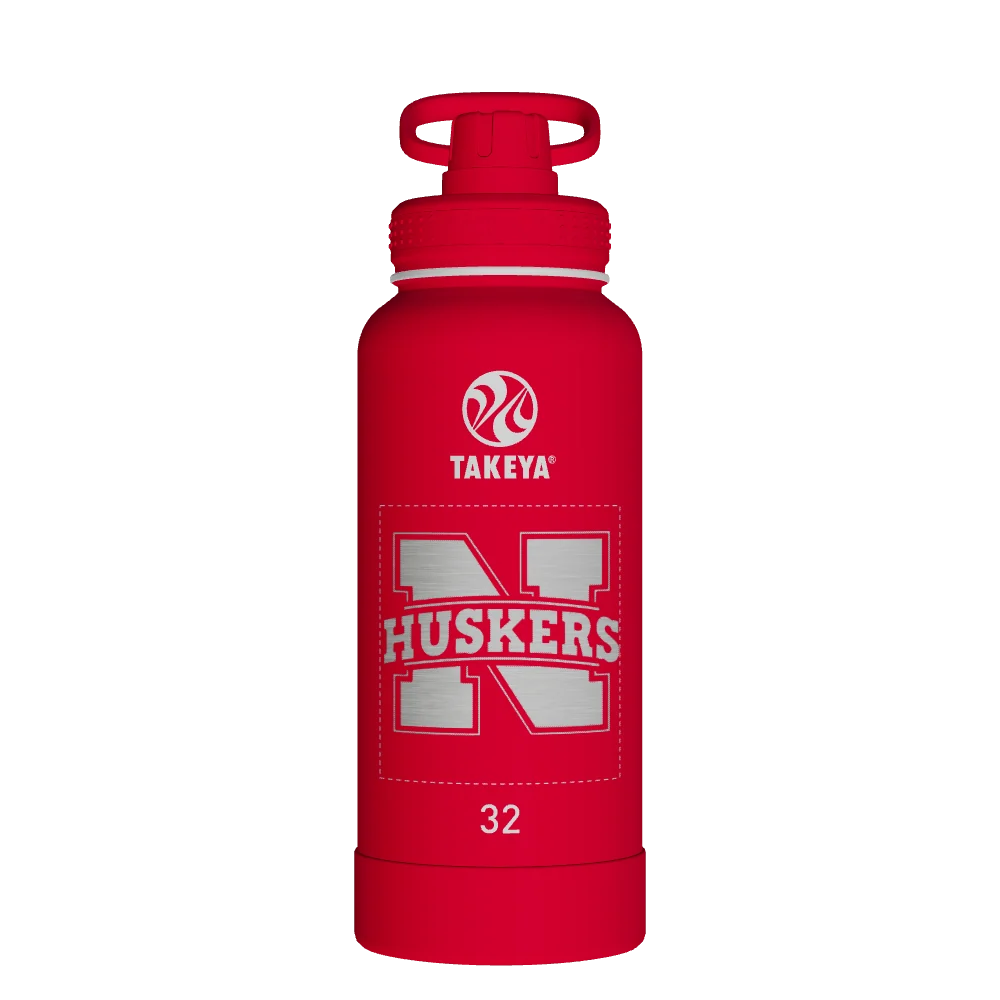 Takeya Actives Water Bottle With Spout Lid - 32oz Watermelon - Model 51030-TAKEYA-ACTIVES-WATER-BOTTLE-WITH-SPOUT-LID-CUSTOMIZED-392-32OZ-WATERMELON